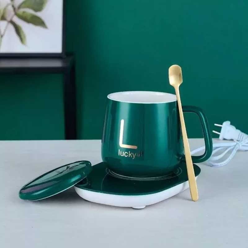 USB Electric Heated Coffee Mug With Temperature Controlled Pad For Home Office Milk Tea Water Heating Pad