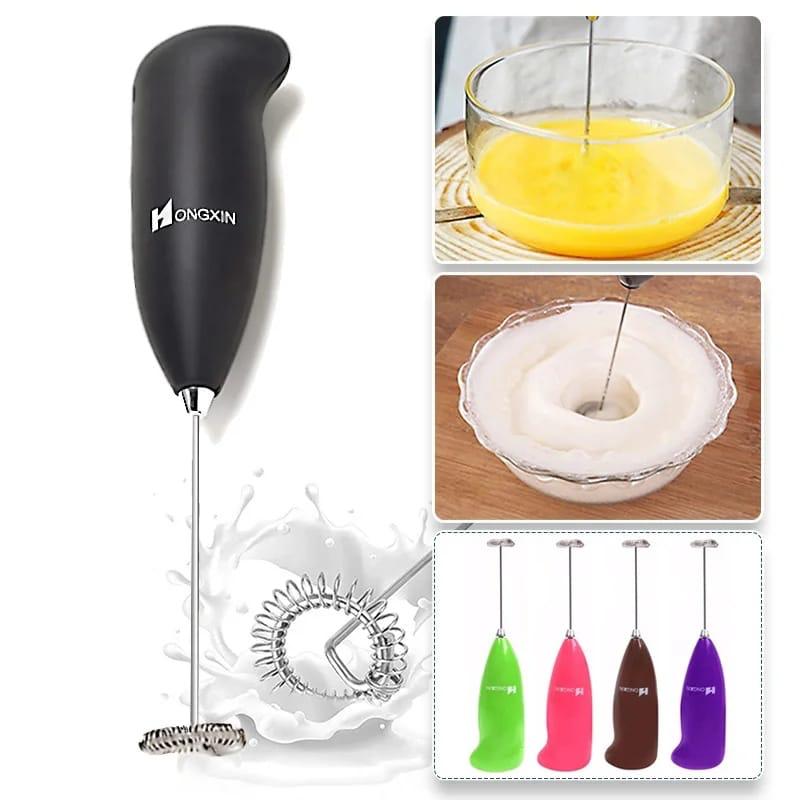 Electric Egg Beater Milk Drink Coffee Whisk Mixer Foamer Mini Handle Stirrer Practical Cooking Tool Kitchen Cell Operated